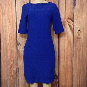 Julia Jordan Short Sleeve Blue Dress Sz 8 Stretch